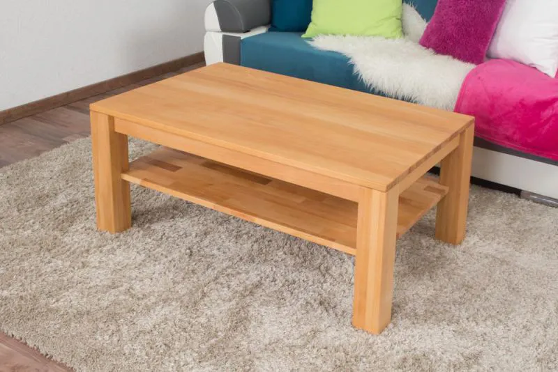 Couchtisch Buche Massivholz Farbe: Natur 45x105x65 cm Wohnzimmermöbel Wohnzimmereinrichtung Abbildung