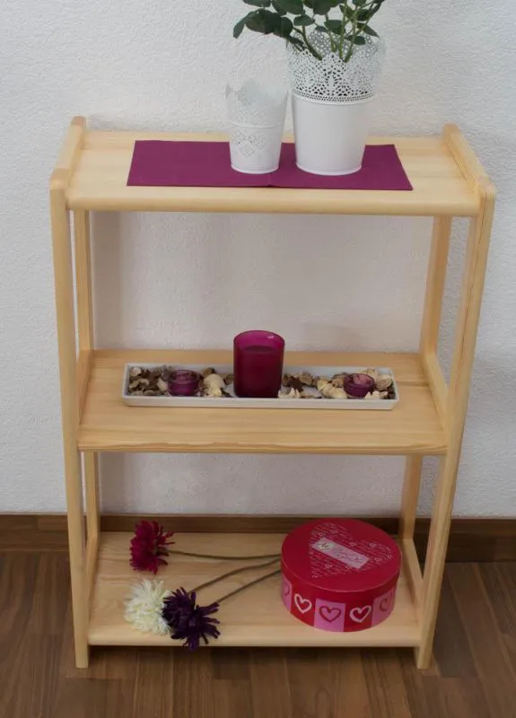 Regal - 60 cm breit, Kiefer Holz-Massiv, Farbe: Natur Abbildung
