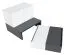 Jugendzimmer - Kommode Marincho 05, 2-teilig, Farbe: Weiß / Schwarz - Abmessungen: 89 x 107 x 95 cm (H x B x T)
