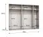 Kleiderschrank | 2 Spiegeltüren | Farbe: Schwarz | 2,5 Meter breit | 3 Fächer | Griffe: Gold | 3 Kleiderstangen | Maße: 250 x 52 x 202 cm | Soft-Close