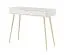 Schminktisch | Weiß | 1 Schublade | Griffe und Beine: Metall | Maße: 78 x 100 x 38 cm | stilvolle Lamellen-Front | elegant | hochwertig Verarbeitet