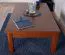 Wohnzimmertisch Eiche teilmassiv Farbe: Walnuss 40x120x70 cm