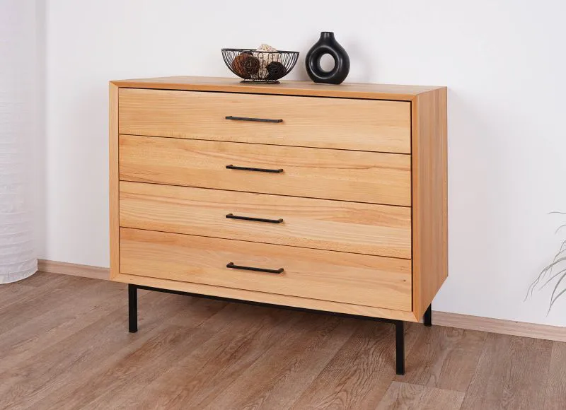 Kommode Kumeu 30 Kernbuche massiv geölt - Abmessungen: 80 x 97 x 45 cm (H x B x T)