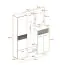 Garderobenwand Sviland 05, Farbe: Eiche Wellington / Weiß - Abmessungen: 200 x 170 x 35 cm (H x B x T), mit Spiegel