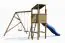 Spielturm / Kletterturm Anton inkl. Doppelschaukel und Wellenrutsche FSC®