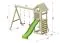 Spielturm K44 inkl. Sandkasten, Doppelschaukel und Kletterwand - Abmessungen: 327 x 187 cm (L x B)