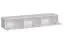 Elegante Wohnwand Balestrand 56, Farbe: Grau / Weiß - Abmessungen: 150 x 320 x 40 cm (H x B x T), mit Push-to-open Funktion