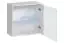 Zwei Hängevitrinen mit Wandregal Balestrand 354, Farbe: Weiß - Abmessungen: 110 x 130 x 30 cm (H x B x T), mit LED-Beleuchtung
