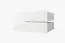 Stylischer Kleiderschrank mit genügend Stauraum Hochfeiler 03, Farbe: Weiß / Weißer Marmor - Abmessungen: 200 x 100 x 62 cm (H x B x T), mit zwei Kleiderstangen und fünf Fächern