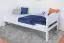 Jugendbett / Kinderbett "Easy Premium Line" K1/s Voll, 90 x 200 cm Buche Vollholz massiv weiß lackiert