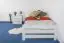 Einzelbett / Gästebett Kiefer massiv Vollholz weiß 84, inkl. Lattenrost - 100 x 200 cm (B x L)