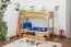 Kinderbett Etagenbett Johann Buche Vollholz natur massiv inkl. Rollrost - 90 x 200 cm, teilbar