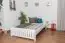 Kinderbett / Jugendbett Buche massiv Vollholz weiß lackiert 106, inkl. Lattenrost - Abmessung 140 x 200 cm