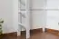 Kinderbett Hochbett / Kinderbett Dominik Buche Vollholz massiv Weiß lackiert inkl. Rollrost - 90 x 200 cm
