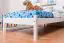 Kinderbett / Jugendbett Kiefer massiv Vollholz weiß 86, inkl. Lattenrost - 100 x 200 cm (B x L) 