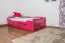 Einzelbett / Stauraumbett "Easy Premium Line" K1/1n inkl 2 Schubladen und 2 Abdeckblenden, 90 x 200 cm Buche Vollholz massiv Rosa