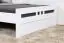 "Easy Premium Line" Doppelbett K8 in Überlänge 140 x 220 cm, Buche Vollholz massiv weiß lackiert, inkl.1 Abdeckblende