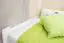 Einzelbett / Gästebett Kiefer Vollholz massiv weiß lackiert A8, inkl. Lattenrost - Abmessungen: 120 x 200 cm