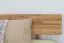 Futonbett / Massivholzbett mit Kopfteil Wooden Nature 01, Eiche geölt, Liegefläche 180 x 200 cm, auffallendes Kopfteil, starke Rahmenbretter