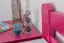 Jugendbett "Easy Premium Line" K4, 120 x 200 cm Buche Vollholz massiv rosa lackiert