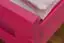 Einzelbett "Easy Premium Line" K8, Buche Vollholz massiv rosa lackiert - Liegefläche: 90 x 190 cm