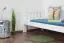 Einzelbett / Gästebett Kiefer massiv Vollholz weiß 76, inkl. Lattenrost -  80 x 200 cm (B x L) 