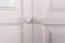 Kleiderschrank Kiefer Vollholz massiv weiß lackiert Junco 07 - Abmessungen: 195 x 117 x 57 cm (H x B x T)