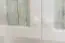 Vitrine Kiefer massiv Vollholz weiß lackiert Junco 45 - Abmessung 195 x 80 x 42 cm