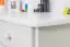 Schreibtisch  Kiefer massiv Vollholz weiß lackiert 004 - Abmessung 74 x 136 x 55 cm (H x B x T)