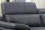 Echtleder Premium Couch Monza, 3-Sitz Sofa, Farbe: Dunkelgrau