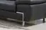 Echtleder Premium Couch Monza, 3-Sitz Sofa, Farbe: Dunkelgrau