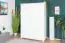 Massivholz-Kleiderschrank, Farbe: Weiß 190x133x60 cm