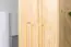Massivholz-Kleiderschrank, Farbe: Natur 190x120x60 cm