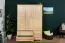 Massivholz-Kleiderschrank, Farbe: Natur 190x133x60 cm