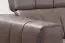 Echtleder Premium Couch Roma, 3-Sitz Sofa, Farbe: Beige-braun
