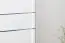 Schwebetürenschrank / Kleiderschrank Siumu 06, Farbe: Weiß / Weiß Hochglanz - 224 x 182 x 61 cm (H x B x T)