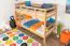 Etagenbett / Stockbett 90 x 200 cm für Kinder "Easy Premium Line" K17/n, Buche Massivholz Natur lackiert, teilbar