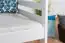 Stockbett 140 x 200 cm für Erwachsene "Easy Premium Line" K24/n, Kopf- und Fußteil gerade, Buche Massivholz weiß lackiert, teilbar