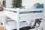 Etagenbett / Stockbett 160 x 190 cm "Easy Premium Line" K24/n, Kopf- und Fußteil gerade, Buche Massivholz weiß lackiert, teilbar