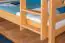 Hochbett mit Rutsche 80 x 190 cm, Buche Massivholz Natur lackiert, teilbar in zwei Einzelbetten, "Easy Premium Line" K26/n