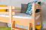 Stockbett mit Rutsche 80 x 200 cm, Buche Massivholz Natur lackiert, umbaubar in zwei Einzelbetten, "Easy Premium Line" K26/n