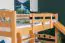 Etagenbett mit Rutsche 90 x 190 cm, Buche Massivholz Natur lackiert, umbaubar in zwei Einzelbetten, "Easy Premium Line" K27/n