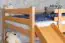 Großes Stockbett mit Rutsche 160 x 200 cm, Buche Massivholz Natur lackiert, teilbar in zwei Einzelbetten, "Easy Premium Line" K32/n