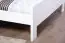 Doppelbett "Easy Premium Line" K6 in Überlänge, 180 x 220 cm Buche Vollholz massiv weiß lackiert