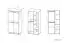 Drehtürenschrank / Kleiderschrank Knoxville 01, Farbe: Kiefer Weiß / Grau - Abmessungen: 202 x 92 x 65 cm (H x B x T), mit 2 Türen und 6 Fächern