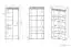 Vitrine Ullerslev 04, Farbe: Kiefer weiß - Abmessungen: 200 x 92 x 40 cm (H x B x T), mit 3 Türen und 10 Fächern