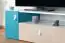 Jugendzimmer - TV-Unterschrank Aalst 24, Farbe: Eiche / Weiß / Blau - Abmessungen: 40 x 120 x 50 cm (H x B x T)