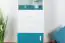 Jugendzimmer - Schrank Aalst 18, Farbe: Eiche / Weiß / Blau - Abmessungen: 190 x 45 x 40 cm (H x B x T)