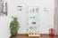 Regal, Küchenregal, Wohnzimmerregal, Bücherregal - 70 cm breit, Kiefer Holz-Massiv, Farbe: Weiß Abbildung