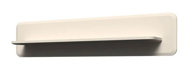 Wandregal mit LED-Beleuchtung | Hängeregal in Creme | 30 x 140 x 24 cm | abgerundete Kanten | schlichtes Design